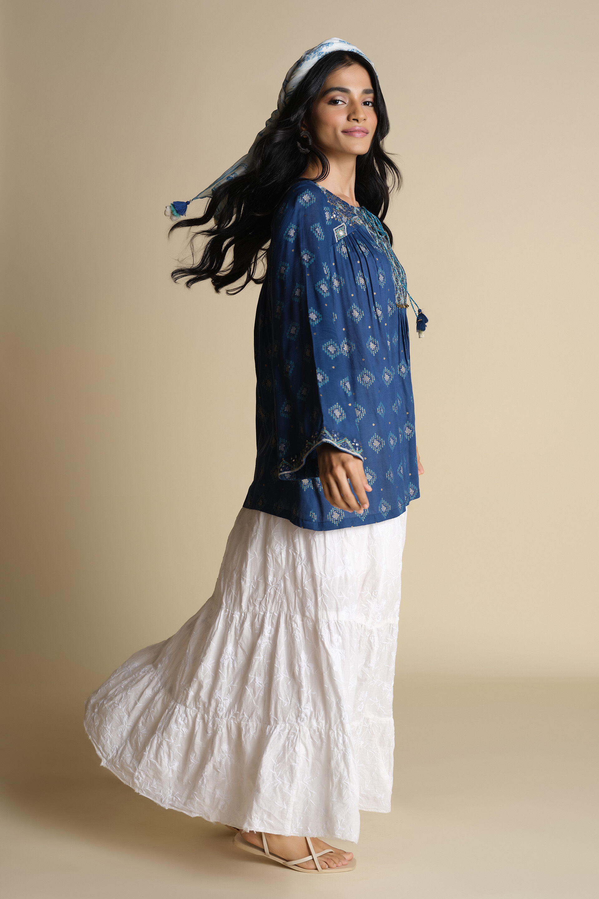 Neela Jadoo Top, Blue, image 4